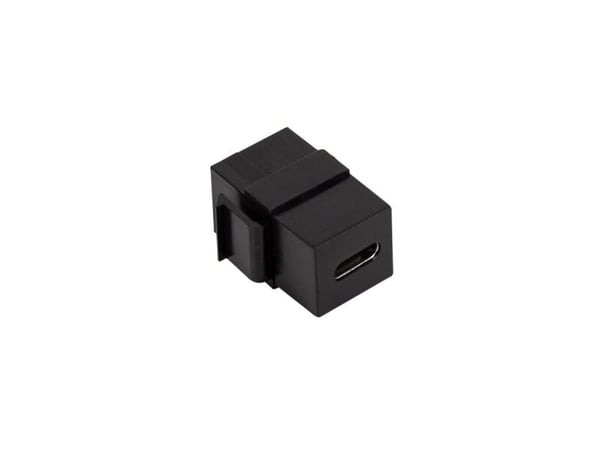 LogiLink NK0032, Litteä, Musta, USB C, USB C, Naarasliitin, Naarasliitin, Naarasliitin