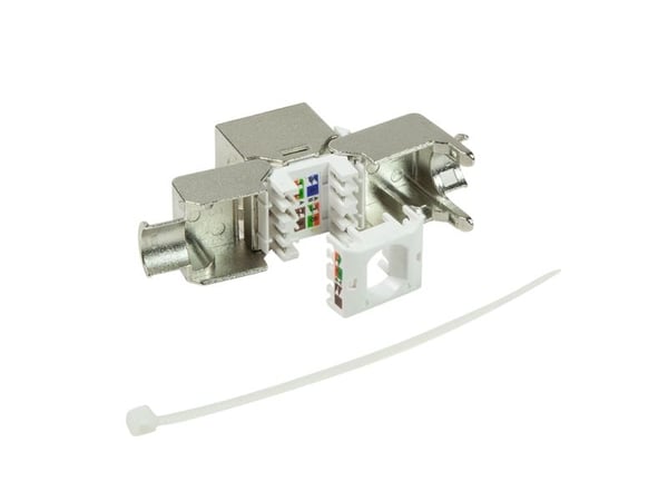 LogiLink NK4019, Flad, Sølv, RJ-45, RJ-45, RJ-45, Hunstik, Hunstik, Hunstik