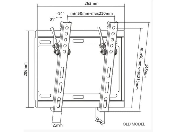 SBOX PLB-3422T, 58,4 cm (23"), 109,2 cm (43"), 35 kg, 200 x 200 mm, 200 x 200 mm, Sort