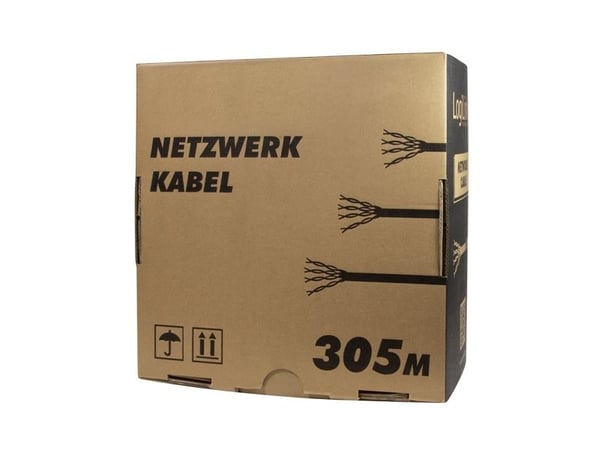 LogiLink CAT 6 SF/UTP 305m, 305 m, Cat6, SF/UTP (S-FTP), Hvit