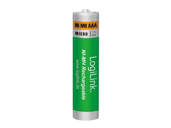 LogiLink LR03RB4, Oppladbart batteri, AAA, Nikkelmetallhydrid (NiMH), 1,2 V, 4 stykker, 1000 mAh