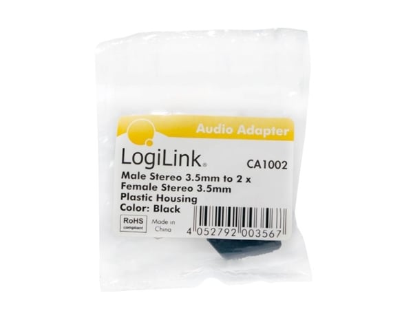 LogiLink CA1002, 3.5mm, 2x3.5mm, Lajittelu