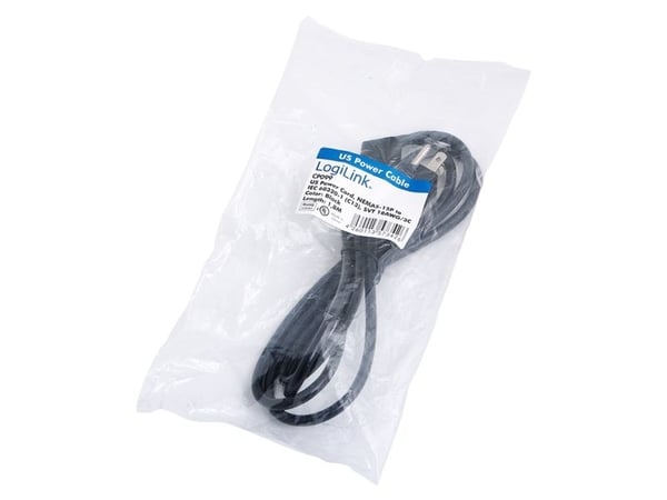 LogiLink NEMA5-15P - IEC 60320-1 (C13), 1,8m, 1,8 m, NEMA 5-15P, C13-liitin
