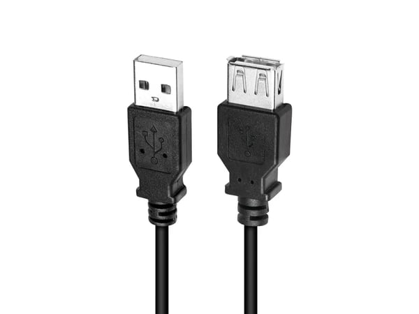 LogiLink CU0011B, 3 m, USB A, USB A, USB 2.0, 480 Mbit/s, Musta