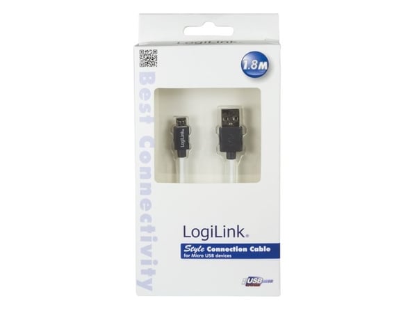 LogiLink Style - USB-kaapeli - USB (han) til Micro-USB Type B (han) - USB 2.0 - lajittelu