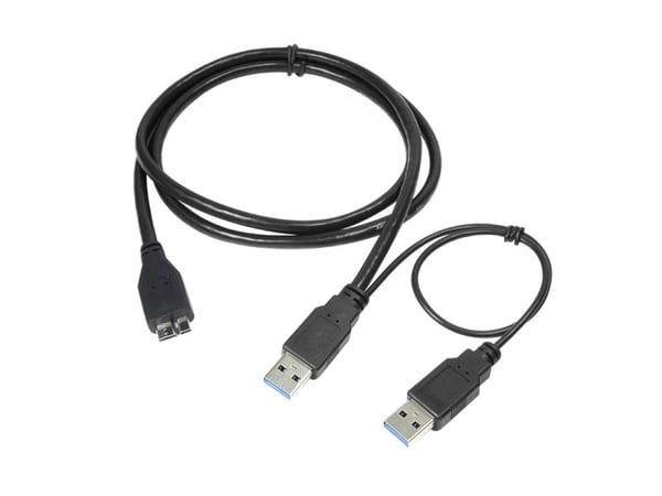 LogiLink - USB-kaapeli - Micro-USB Type B (han) til USB Type A, USB Type A (kun strøm) (han) - 60 cm - lajittelu