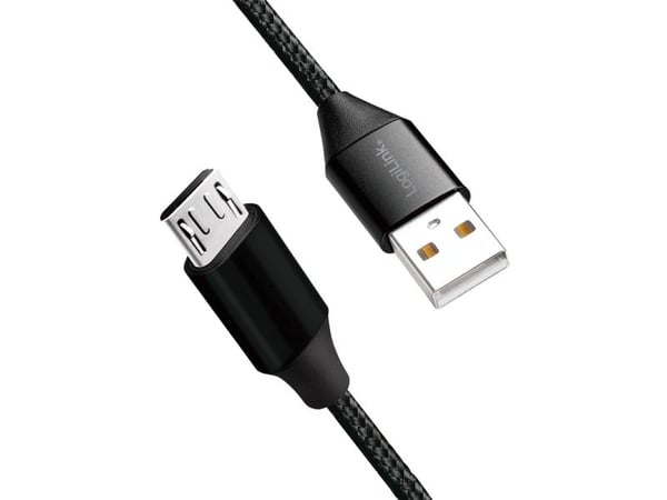 LogiLink CU0143, 0,3 m, USB A, Micro-USB B, USB 2.0, 0,48 Gbit/s, musta