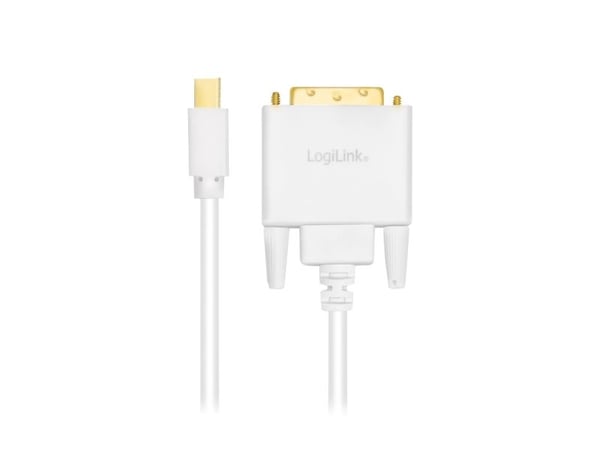 LogiLink CV0138, 3 m, Mini DisplayPort, DVI, Hankjønn, Hankjønn, Gull