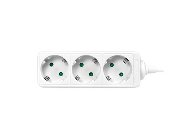 LogiLink LPS205, 1,4 m, Tyyppi F, Valkoinen, TÜV & GS, 3 AC-pistorasia(a), 250 V