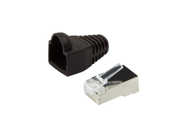 LogiLink MP0012, RJ-45, Svart, Guld, 100 styck