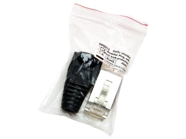 LogiLink MP0012, RJ-45, Svart, Guld, 100 styck