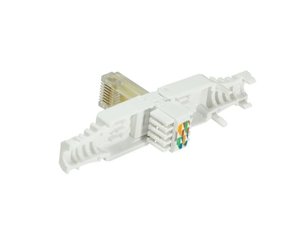 Logilink Professional - Nettverkskontakt - RJ-45 (M) - UTP - CAT 5e - hvit (pakke med 1000) (MP0026)