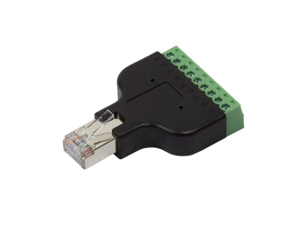 LOGILINK - RJ45 male to 8 pin screw terminal adapter