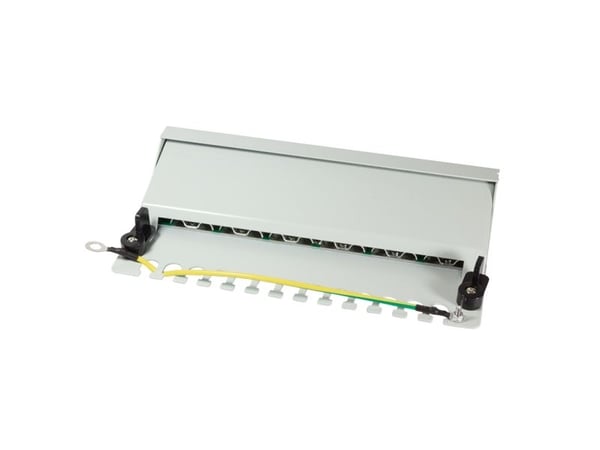 LogiLink NP0017A, Cat6, Telinekiinnitys, 1U, Harmaa, Terästä, RoHS