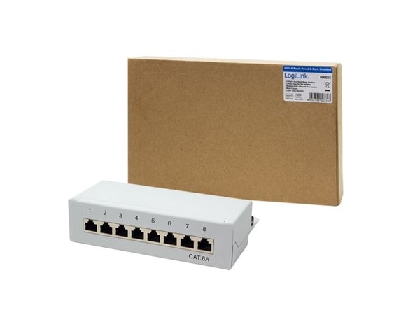 LogiLink NP0018, RJ-45, Cat6A, Grå, ISO/IEC 11801, TIA/EIA 568C.2, 800 g