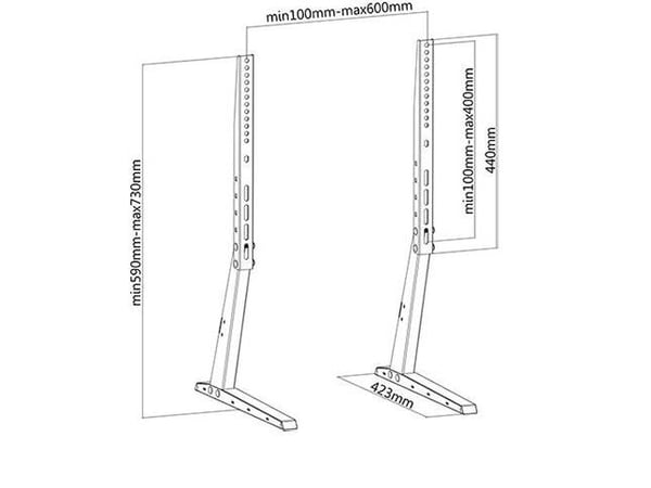 MyWall stand til display - op til 35 kg / 70" / VESA 600 x 400
