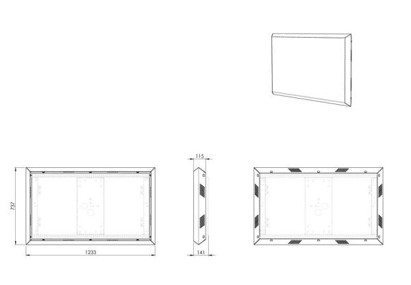 POA 9601 TRIM FOR LG 49XE4F - BLACK