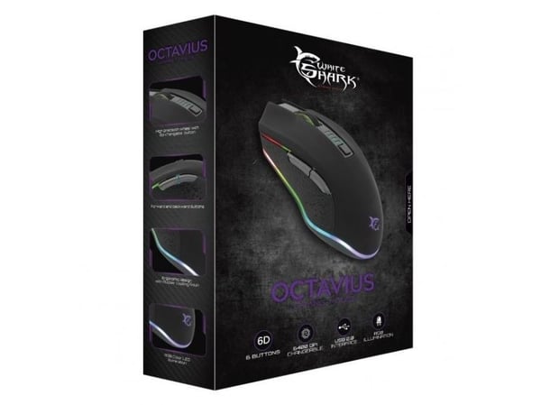 WHITE SHARK mus GM-5002 OCTAVIUS RGB / 6.400 DPI