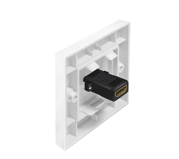 LogiLink liitäntärasia, HDMI naaras - HDMI naaras, valkoinen Pinta-asennettava rasia, jossa 1 liitäntä, 86 x 86 mm, ruuvikiinnitystä varten, - 1 kp...