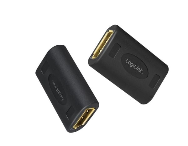 LogiLink - DisplayPort-sovitin - DisplayPort (W) - DisplayPort (W) - DisplayPort 1.4 - tukee 8K 60 Hz (7680 x 4320) - Musta