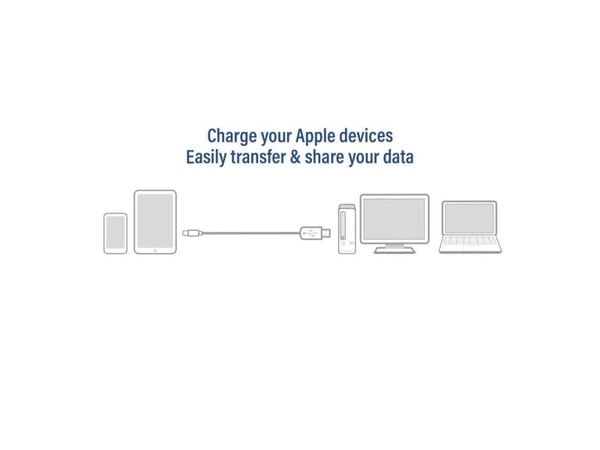 ACT AC3011 Lightning-kabel 1 m hvit (AC3011)