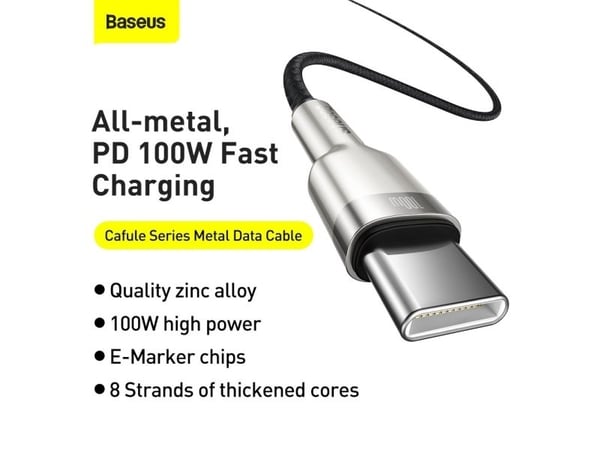 Baseus 6953156202368, 2 m, USB C, USB C, USB 2.0, 480 Mbit/s, Lajittelu