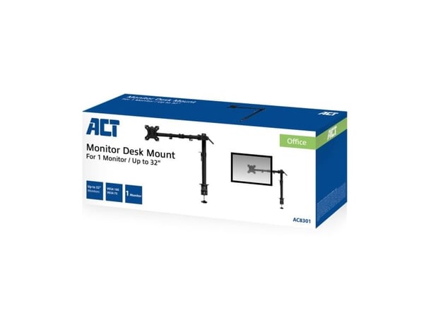 ACT AC8301 flatpanel byrå støtte 81,3 cm (32") Klem/doorvoer Svart