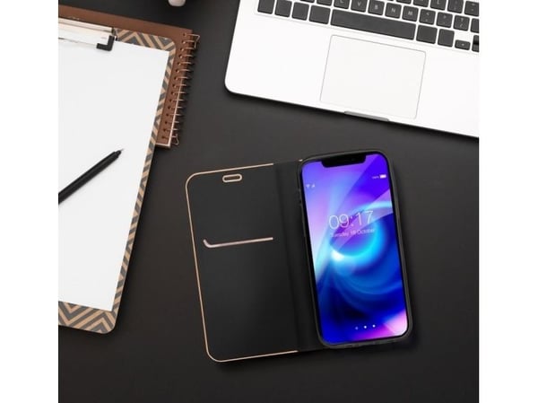 Forcell LUNA Book Gold til SAMSUNG S21 Ultra (svart)