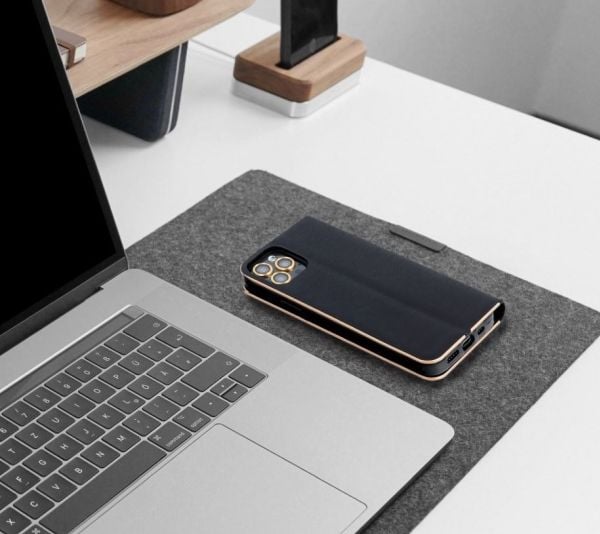 Forcell LUNA Book Gold til SAMSUNG S21 Ultra (svart)