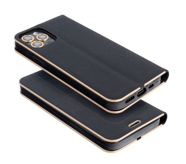 Forcell LUNA Book Gold til SAMSUNG S21 Ultra (svart)