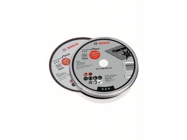 Bosch Standard for INOX WA 60 T BF - Skjæreplate - 125 mm (en pakke 10)