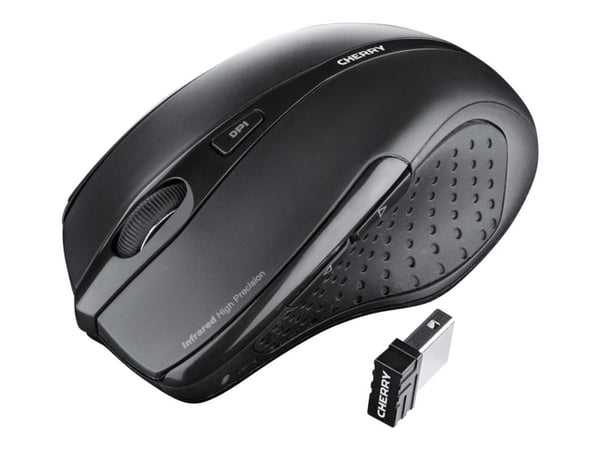 CHERRY DW 5100 - Tastatur- og mussett - trådløs - 2.4 GHz - USA med eurosymbol - tastsvitsj: CHERRY LPK - svart