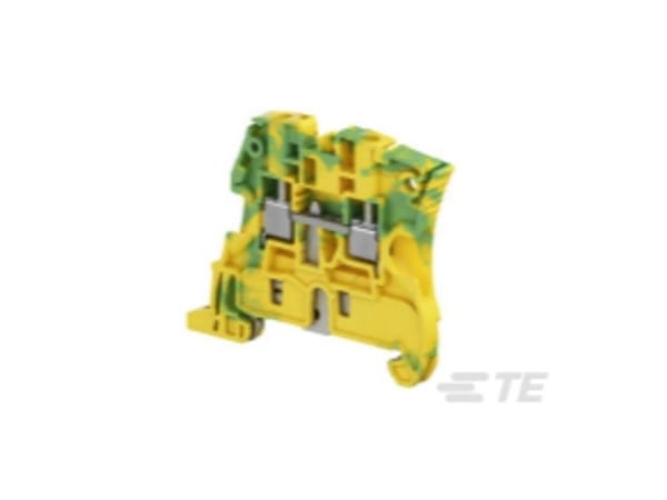 TE CONNECTIVITY Läpivientiliitin, PE, 4 mm², keltainen/vihreä, leveys 5,2 mm