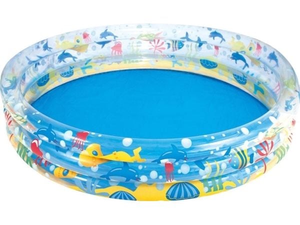 Bestway 51005, Oppblåsbart basseng, 480 l, Rund, 2 år, Vinyl, Flerfarget