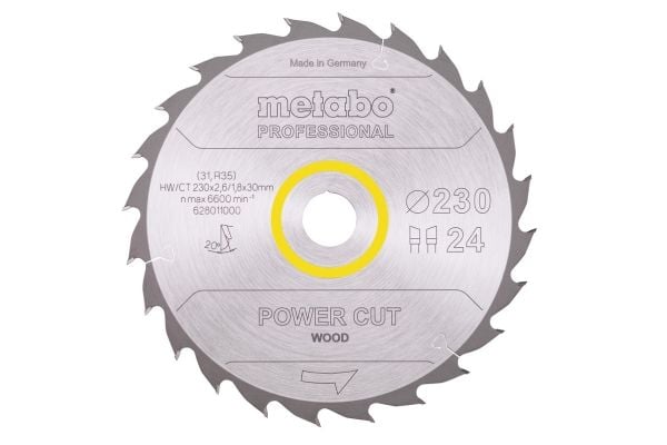 Metabo 628011000, Konstruksjons Tre med spiker, Tre, 23 cm, 3 cm, Tungsten Carbide Tipped (TCT), 1,8 mm, 6600 RPM