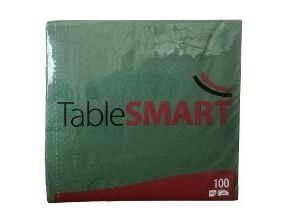 Serviet TableSMART 40x40cm 3-lag Mørkegrøn,12 pk x 100 stk/krt