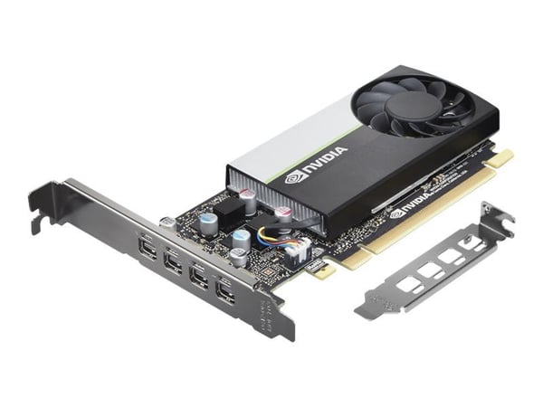 NVIDIA - Grafikkort - T1000 - 8 GB GDDR6 - PCIe 3.0 x16 - 4 x Mini DisplayPort - brun boks - for ThinkStation P3; P3 Ultra; P340; P350; P358; P520;...