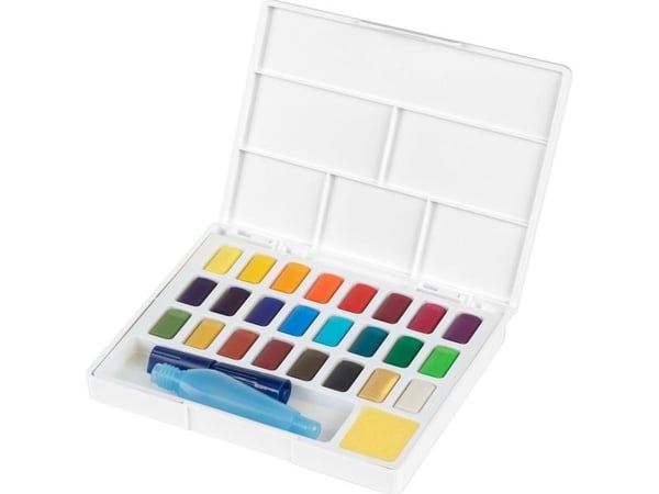 Faber-Castell Creative Studio - Färguppsättning - 24-piece - vattenfärg - 24 färger - blandfärger