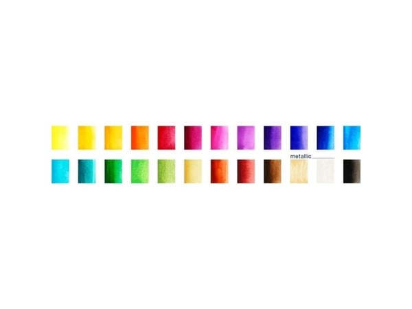 Faber-Castell Creative Studio - Färguppsättning - 24-piece - vattenfärg - 24 färger - blandfärger