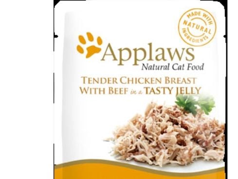 Applaws Pouch Kyllingbryst med biff i gelé - 70g