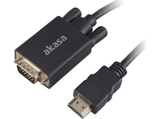 Akasa AK-CBHD26-20BK, 2 m, HDMI Type A (Standard), VGA (D-Sub), Hankjønn, Hankjønn, Rett