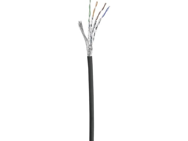 Renkforce RF-4979742, 3 m, Cat6, S/FTP (S-STP), RJ-45, RJ-45, Sort