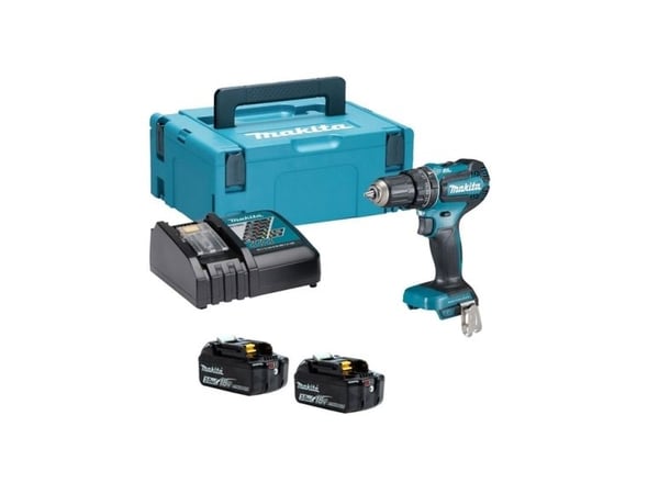Makita DHP485RFJ, Boremaskin med pistolgrep, Nøkkelløs, 1,3 cm, 1900 RPM, 3,8 cm, 1,3 cm