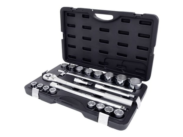 KS Tools 911.0721, Støpselsett, 3/4", 21 hoder, Kromvanadiumstål, 14,5 kg