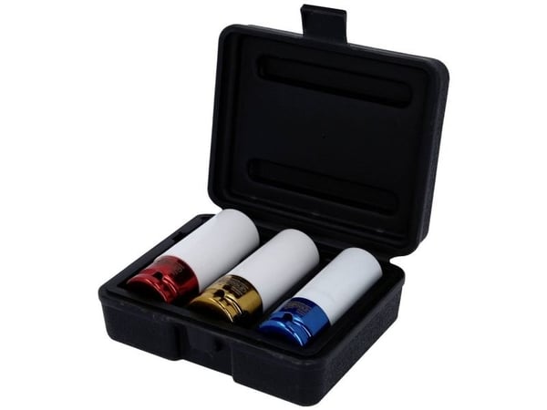 KS Tools 515.1005, Støpselsett, 1/2", 3 hoder, Krom-molybden-stål, ISO 1174, DIN 3121, 860 g