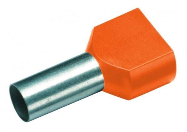 Cimco 182418, Kaapeli ende muffe, Tina, Lige, Metallic, Oranssi, Kobber, 4 mm²