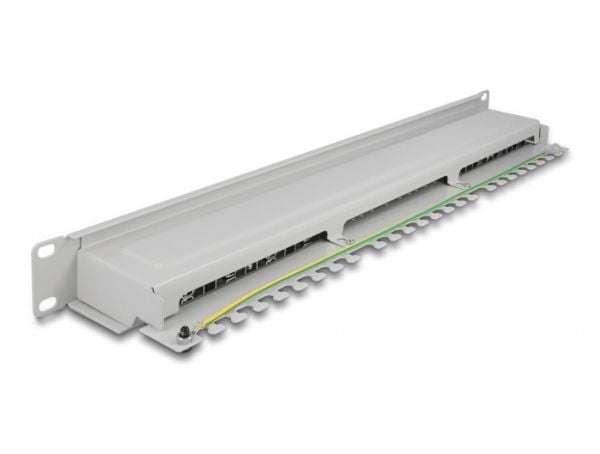 Delock - Koblingspanel - CAT 6a - RJ-45 X 16 - grå - 1U - 19"