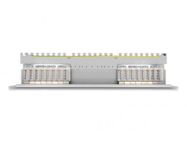 Delock - Koblingspanel - CAT 6a - RJ-45 X 16 - grå - 1U - 19"