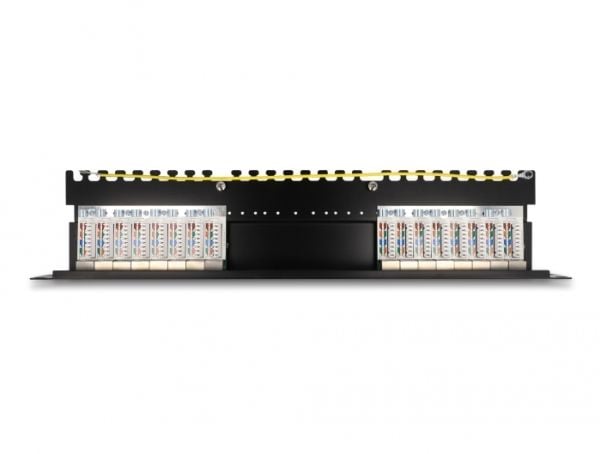 DeLOCK 66876, Cat6a, Musta, Metalli, 1U, 482,6 mm, 100 mm