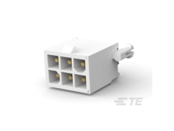 TE Connectivity Mini-Universal MATE-N-LOK Series Straight Through Hole PCB Header, 6 Contact(s), 4.14mm Pitch, 2